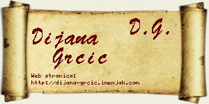 Dijana Grčić vizit kartica